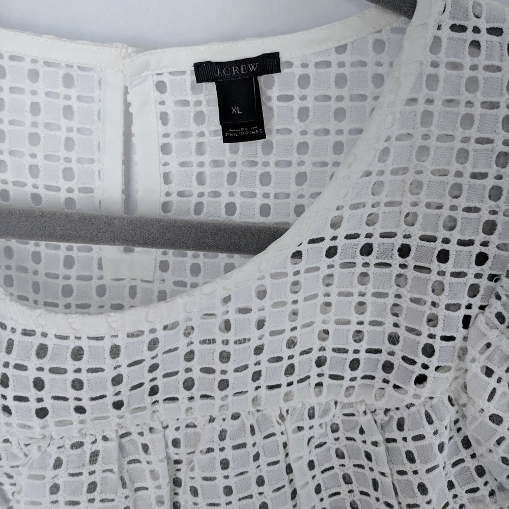 J. Crew - Grey and White Top - Picture 4 of 5